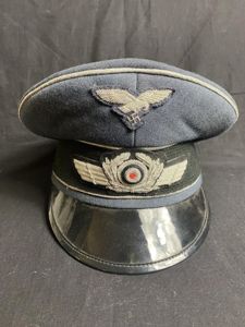 (Was £150) REPRODUCTION WW2 GERMAN LUFTWAFFE EREL VISOR CAP