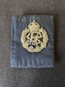 STERLING SILVER INDIAN POLICE CAP BADGE