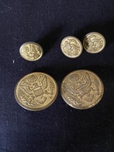 5 X U.S AIRFORCE BRASS BUTTONS