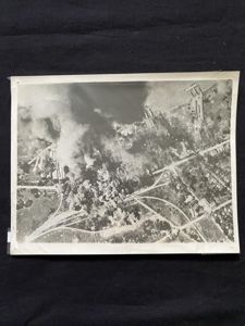 (was £10) PICTURE OF U.S BOMBS HITTING JAPANESE POSITIONS