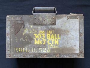 (Was £30) BRITISH .303 WOODEN AMMO BOX