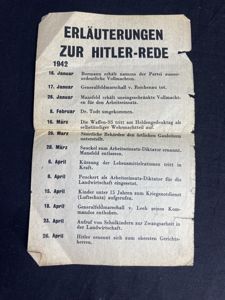 WW2 ALLIED PROPAGANDA LEAFLET 'GEGEN DEN INNEREN FEIND'