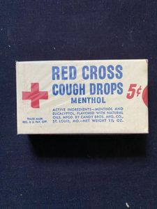 WW2 U.S. RED COUGH DROPS MENTHOL (UN-OPENED)