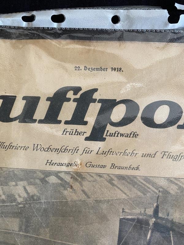 (Was £35) WW1 GERMAN 1918 DATED LUFTPOST NEWSPAPER — image 2