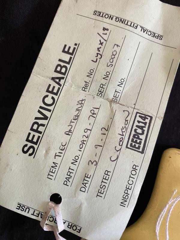 (Was £50) BRITISH MILITARY LYNX TIEC ANTENNA — image 2