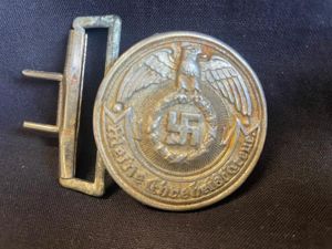 (Was £30) REPRODUCTION WW2 GERMAN WAFFEN-SS OFFICER'S BELT BUCKLE
