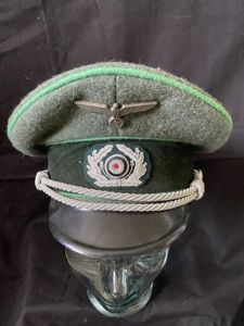 (Was £45) REPRODUCTION WW2 GERMAN GEBIRGSJAGER OFFICERS VISOR CAP