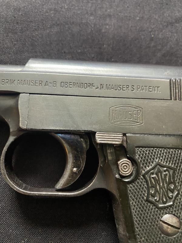 DEACTIVATED MAUSER MODEL 1910 .25ACP PISTOL (MATCHING) (UK DEACTIVATION) — image 2