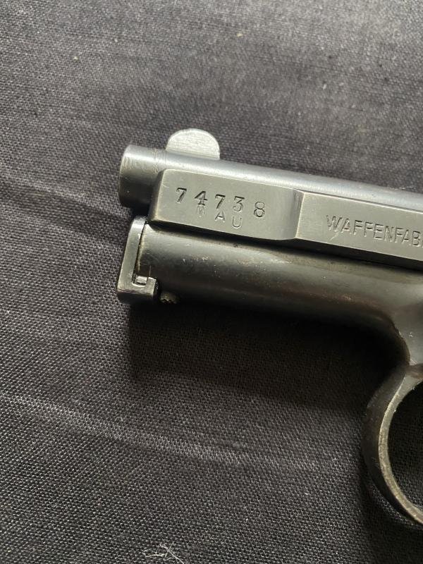 DEACTIVATED MAUSER MODEL 1910 .25ACP PISTOL (MATCHING) (UK DEACTIVATION) — image 3