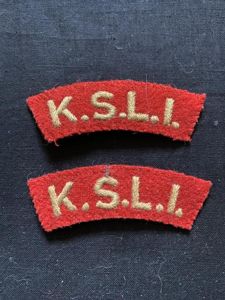 SET OF WW2 BRITISH ARMY KINGS SHROPSHIRE LIGHT INFANTRY SHOULDER …