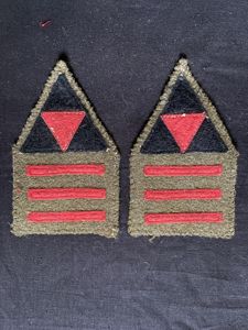 SET OF WW2 3RD INFANTRY DIVISION PATCHES