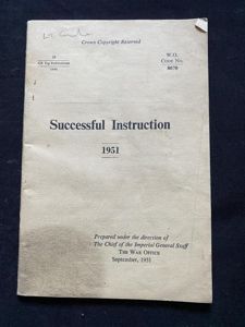 1951 DATED SUCCESFUL INSTRUCTION PAMPHLET