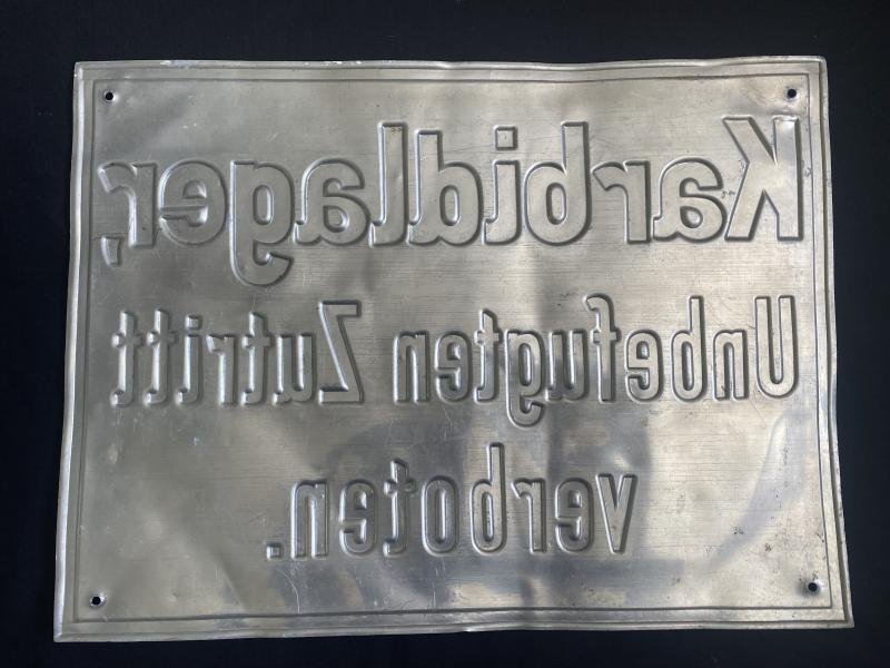 REPRODUCTION WW2 GERMAN SIGN — image 2