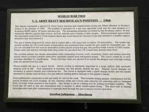 WW2 U.S HEAVY MACHINE GUN POSITION DISPLAY BOARD