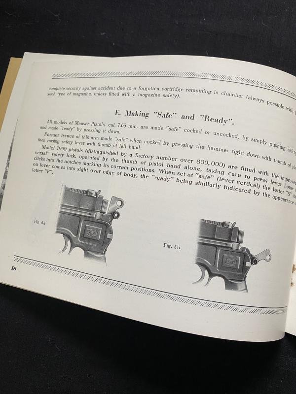 (was £35) THE ORIGINAL MAUSER AUTOMATIC PISTOL MODEL 1930 MANUAL — image 4
