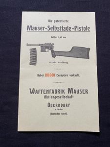 (was £35) MAUSER-SELBSTLADE-PISTOLE MANUAL