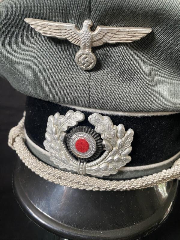 REPRODUCTION WW2 GERMAN SS INFANTRY VISOR CAP — image 2