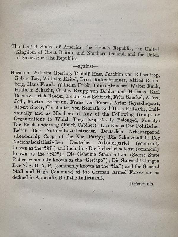 (Was £35) NATIONAL MILITARY TRIALS NURNBERG 'NAZI CONSPIRACY AND AGGRESSION' — image 4