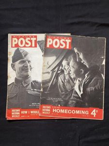 3 X WW2 PICTURE POST MAGAZINES