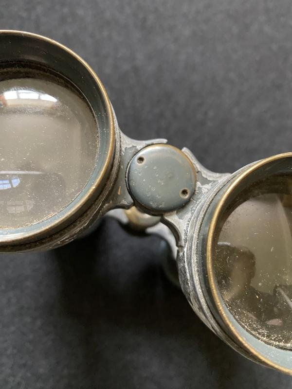 WW1 1916 DATED GERMAN EMIL BUSCH A-G RATHENOW, FERNGLAS 08, MILITARY BINOCULARS — image 4