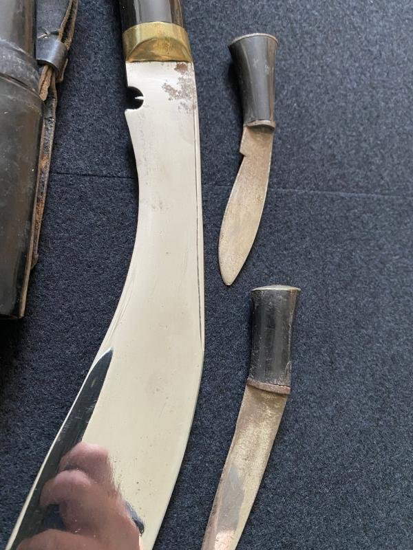 GURKHA KUKRI KNIFE WITH KARDA AND CHAKMAK BLADES — image 3