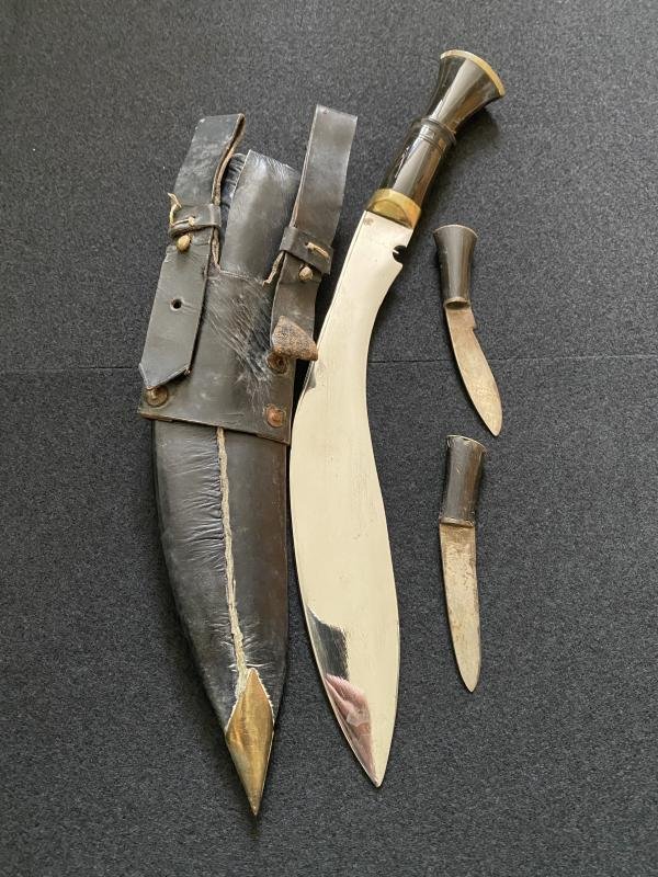 GURKHA KUKRI KNIFE WITH KARDA AND CHAKMAK BLADES — image 4