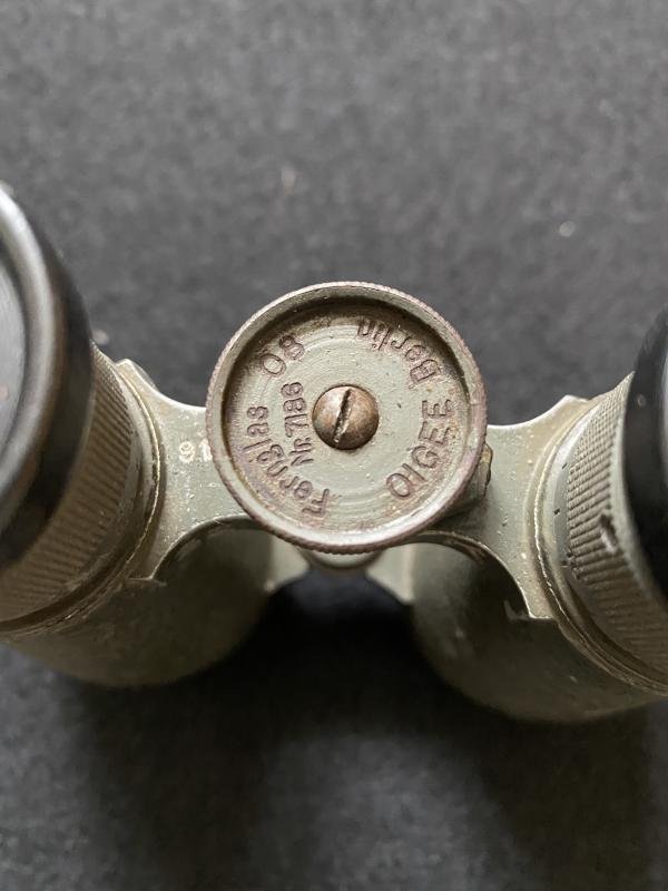 WW1 1916 DATED GERMAN OIGEE BERLIN, FERNGLAS 08, MILITARY BINOCULARS — image 6