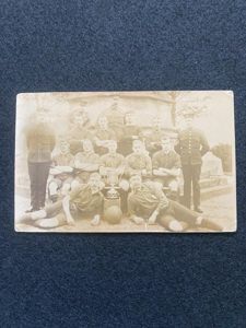 1902-1905 POSTCARD OF THE MILITARY FOOTBALL TEAM
