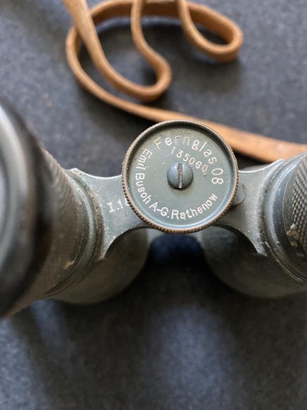 WW1 1918 DATED GERMAN EMIL BUSCH A-G RATHENOW FERNGLAS 08 BINOCULARS — image 3