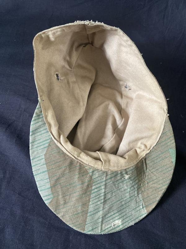 REPRRODUCTION WW2 GERMAN HITLER YOUTH SPLINTER TARN CAMO CAP — image 5