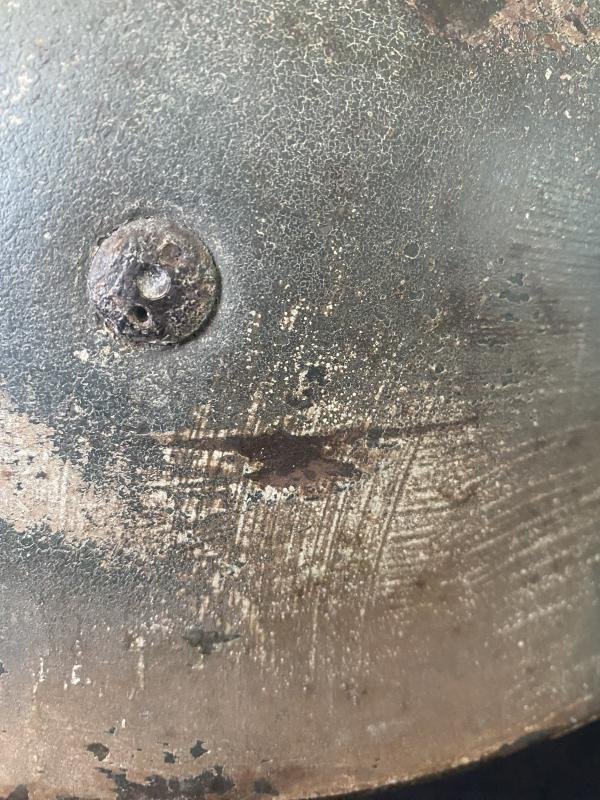 WW2 GERMAN M38 FALLSCHIRMJAGER PARATROOPER CAMO HELMET — image 2