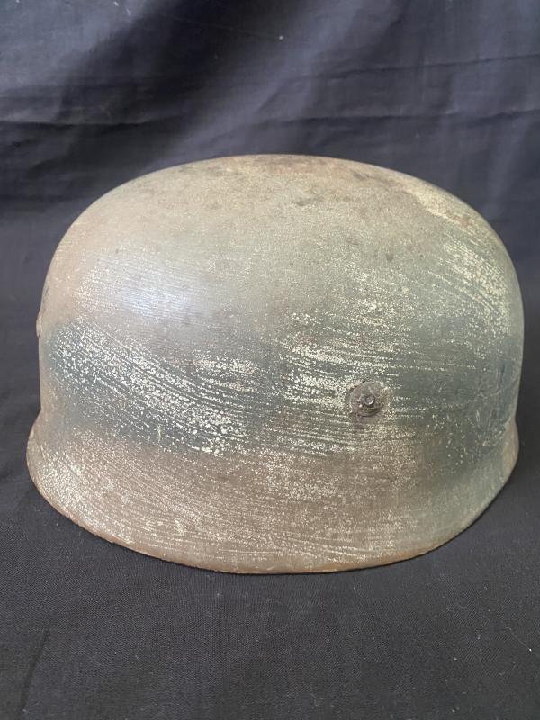WW2 GERMAN M38 FALLSCHIRMJAGER PARATROOPER CAMO HELMET — image 3