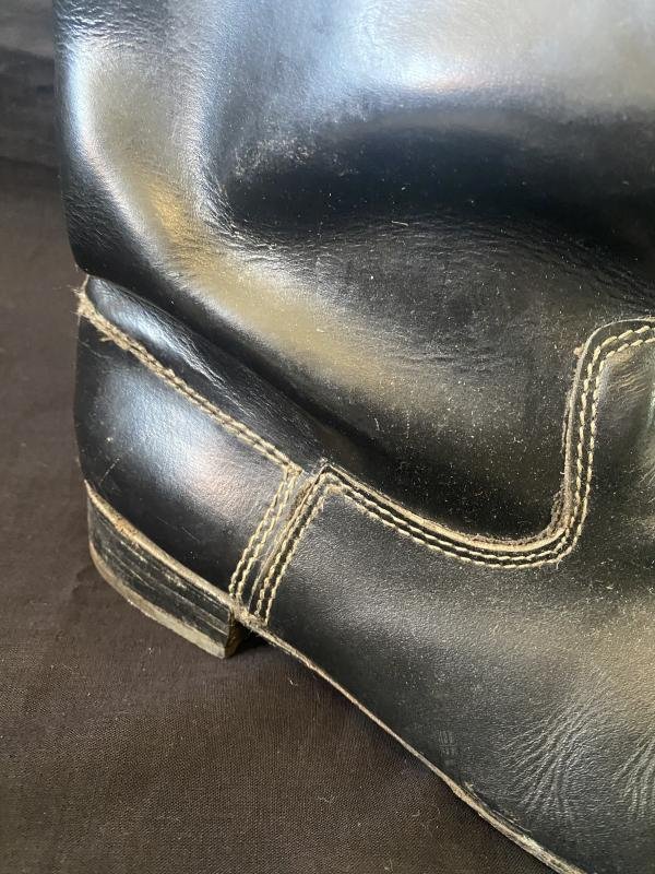 (Was £50) EAST GERMAN LEATHER BOOTS — image 2