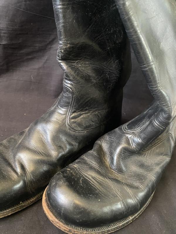 (Was £60) EAST GERMAN LEATHER BOOTS — image 2