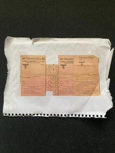 (Was £10) WW2 GERMAN YOUTH NUTRITION CARDS