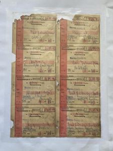 (Was £30) 8 X WW2 GERMAN MILITARY TRAIN TICKETS