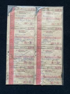 (Was £30) 8 X WW2 GERMAN MILITARY TRAIN TICKETS