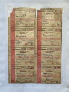 (Was £30) 8 X WW2 GERMAN MILITARY TRAIN TICKETS