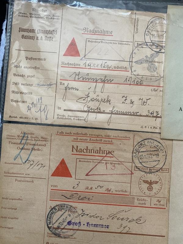 ASSORTED SET OF WW2 GERMAN CARDS AND NSDAP ENVELOPE — image 2