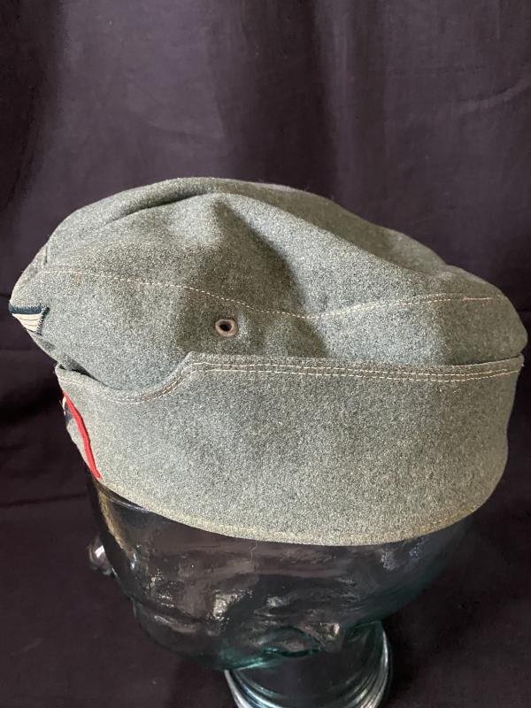 WW2 GERMAN ARMY ARTILLERY ENLISTED MAN'S OVERSEAS M38 CAP — image 3
