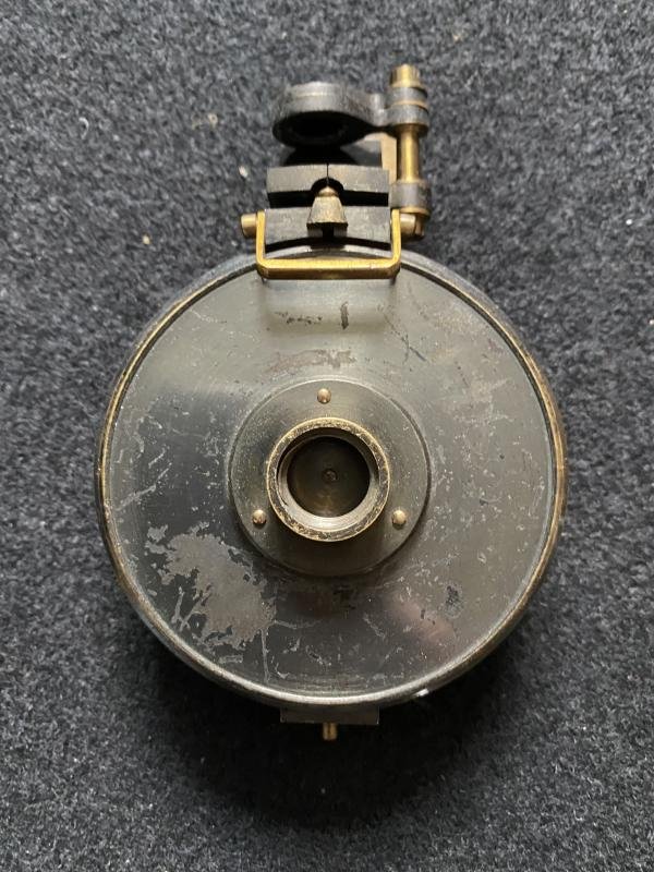 BRITISH MILITARY PRISMATIC COMPASS IN CASE — image 4