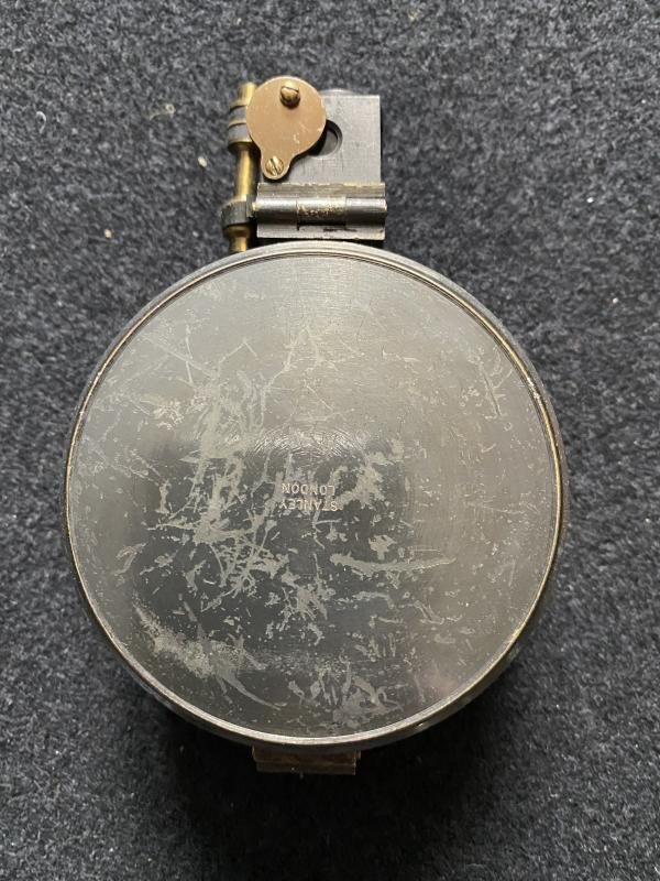 BRITISH MILITARY PRISMATIC COMPASS IN CASE — image 5