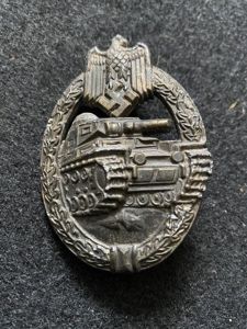 WW2 GERMAN PANZER ASSAULT BADGE IN BRONZE