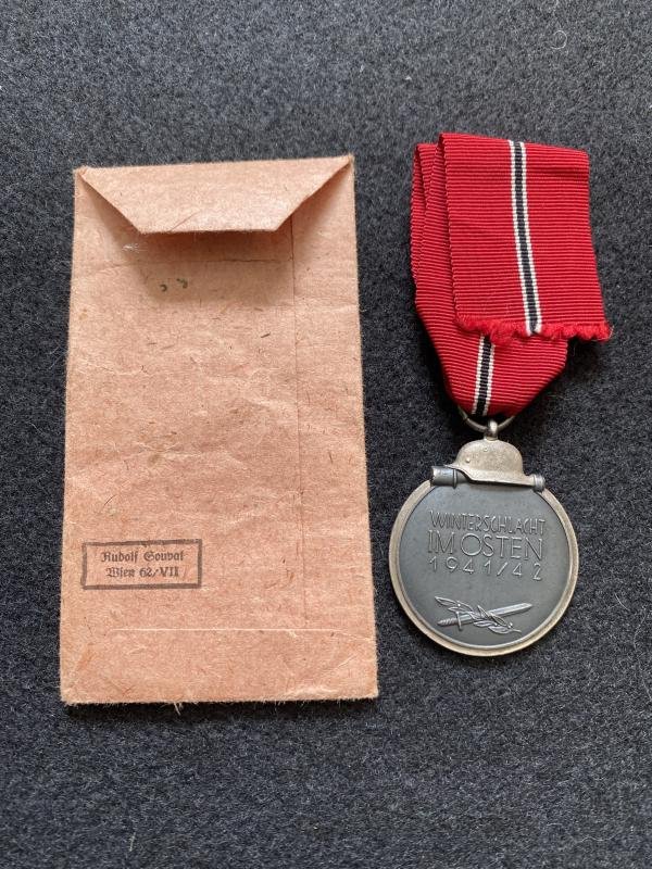 WW2 GERMAN EASTERN FRONT MEDAL WITH PACKAGING — image 3