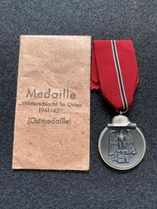 WW2 GERMAN EASTERN FRONT MEDAL WITH PACKAGING