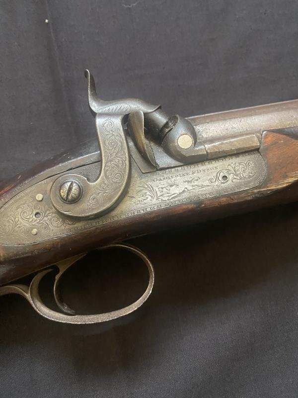 ANTIQUE GASQUOINE & DYSON PERCUSSION MUSKET — image 3
