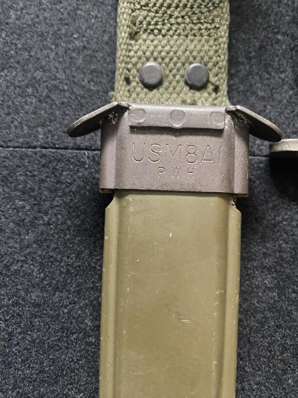 U.S. M1 CARBINE BAYONET WITH A M8A1 SCABBARD — image 3