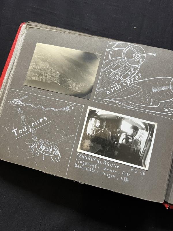 (Was £295) WW2 GERMAN LUFTWAFFE 1941-1945 PHOTO ALBUM BELONGING TO FLIEGER FRITZ BAUER — image 9