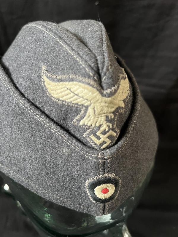 WW2 GERMAN LUFTWAFFE SIDE CAP WITH FACTORY INSIGNIA (RBNR) — image 9