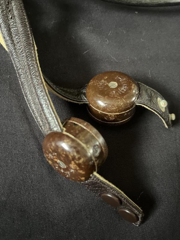 WW2 1939 DATED GERMAN LUFTWAFFE LKP S 101 PILOTS HELMET WITH EARLY THROAT MIC — image 10